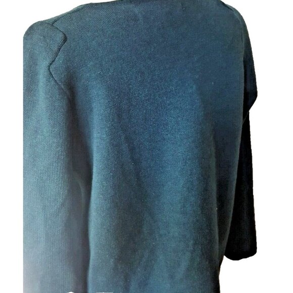 Catherine Malandrino teal boxy sweater cardigan blazer jacket XL - Picture 10 of 12